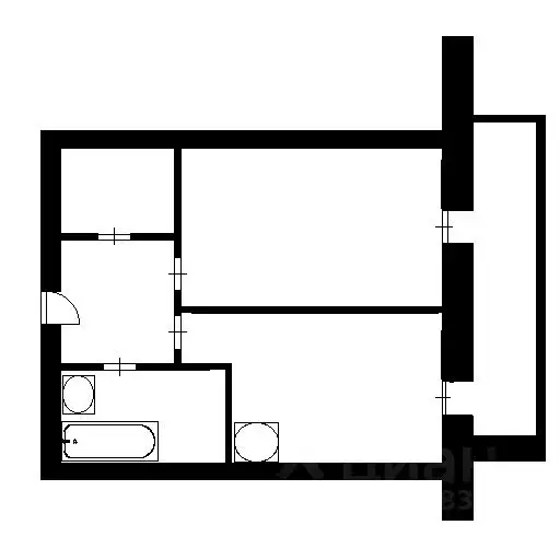 1-к кв. Новосибирская область, Новосибирск ул. Мясниковой, 30 (34.4 м) - Фото 2
