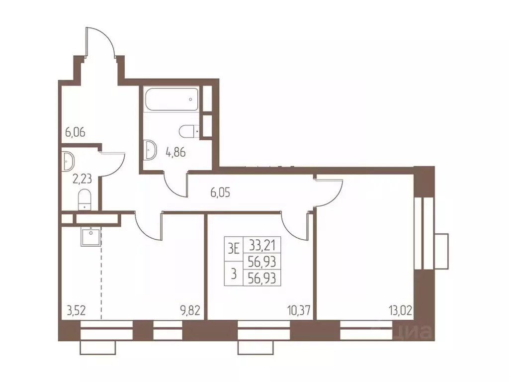 3-к кв. Московская область, Ивантеевка Пушкинский городской округ, ... - Фото 1