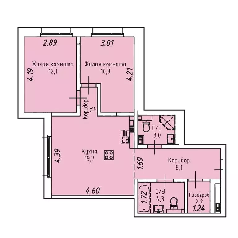 2-комнатная квартира: Иркутск, Култукская улица, 16 (61.7 м) - Фото 0