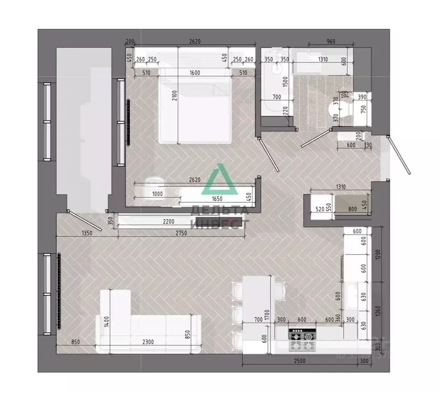 2-к кв. Башкортостан, Уфа ул. Энтузиастов, 7 (38.5 м) - Фото 2