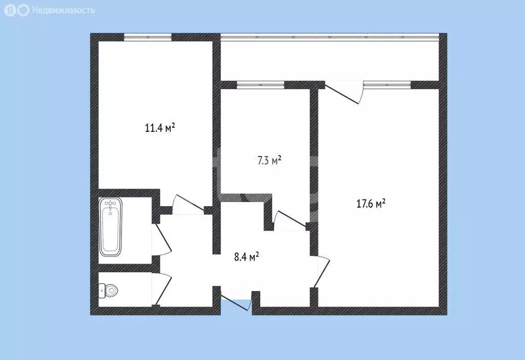 2-комнатная квартира: Черкесск, Международная улица, 85 (48.7 м) - Фото 1