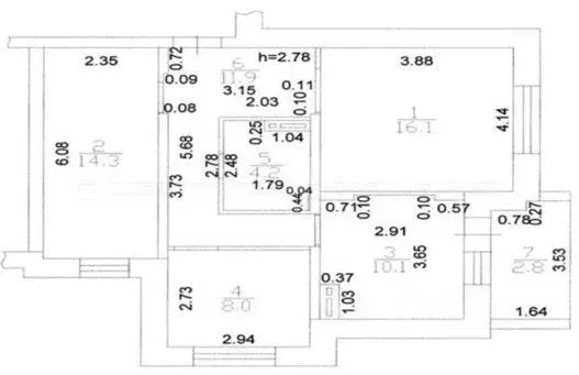 3-к кв. Татарстан, Казань просп. Альберта Камалеева, 14 (70.0 м) - Фото 2