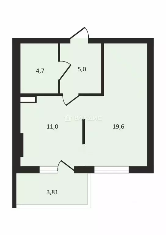1-к кв. Калининградская область, Калининград ул. Космонавта Леонова, ... - Фото 2