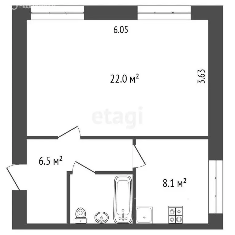 1-комнатная квартира: Ярославль, улица Труфанова, 36 (40 м) - Фото 0