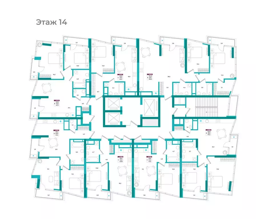 2-комнатная квартира: Симферополь, жилой комплекс Омега (67.2 м) - Фото 2