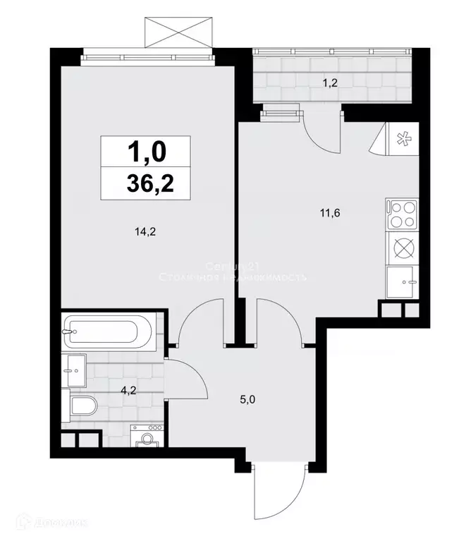 Продаётся 1-к квартира, 36.2 м - Фото 0