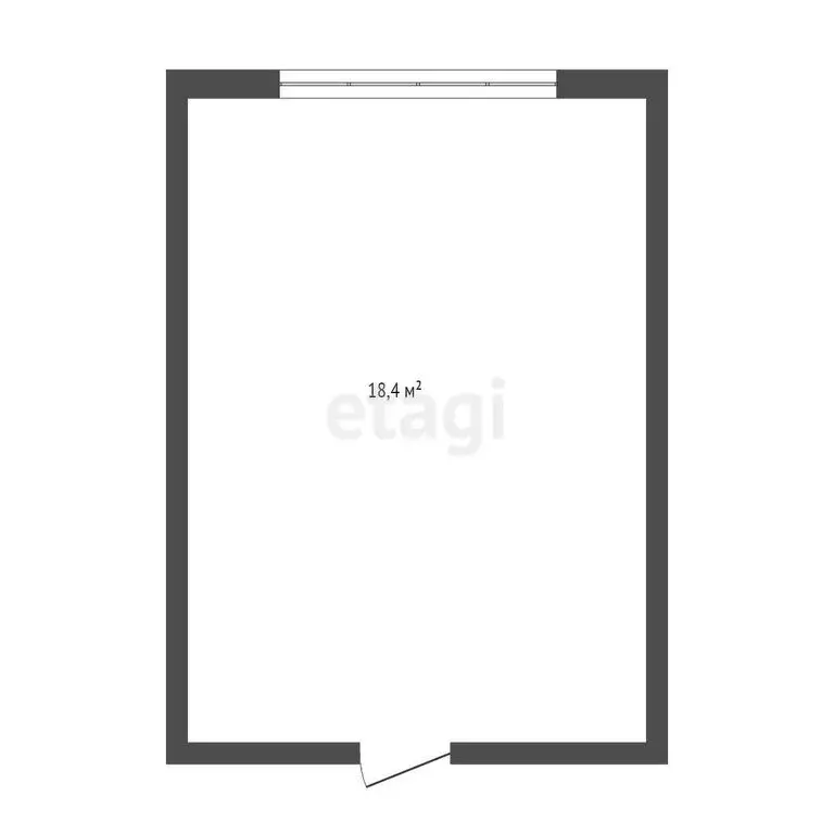 1к в -комнатной квартире (18.4 м) - Фото 1