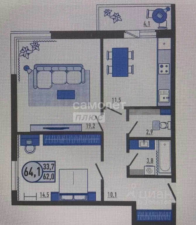 2-к кв. Орловская область, Орловский район, д. Жилина ул. Генерала ... - Фото 2