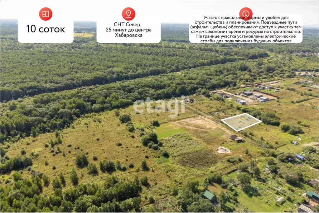 Участок в Хабаровский край, Хабаровский район, Мичуринское с/пос, ... - Фото 1