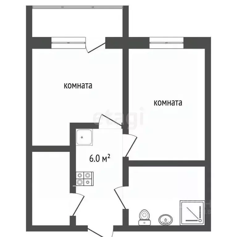 2-к кв. Ростовская область, Батайск ул. Урицкого, 7 (46.0 м) - Фото 1