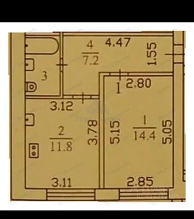 1-к кв. Тульская область, Тула просп. Ленина, 149 (37.7 м) - Фото 1