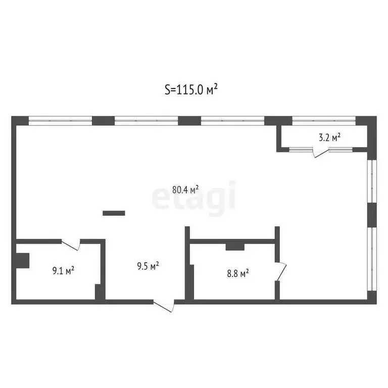 3-комнатная квартира: Тюмень, Первомайская улица, 1Аблок2 (115 м) - Фото 1