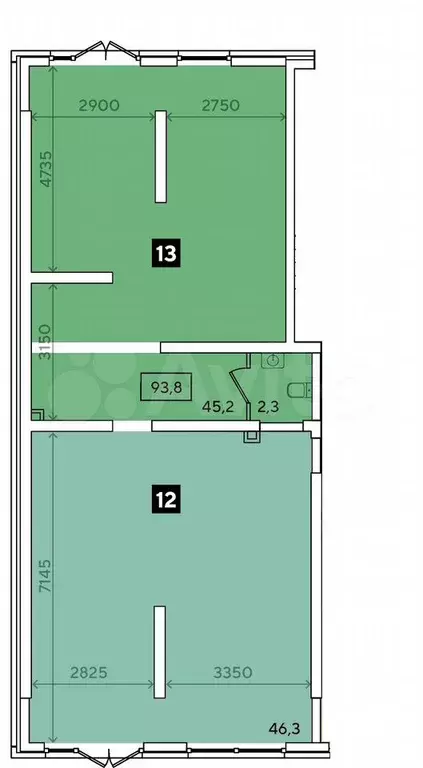 Продам офисное помещение, 93.8 м - Фото 0