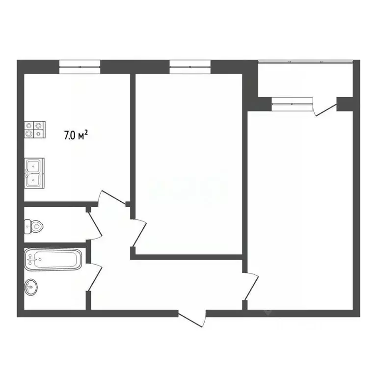 2-к кв. Ямало-Ненецкий АО, Муравленко ул. Губкина, 20 (48.3 м) - Фото 2