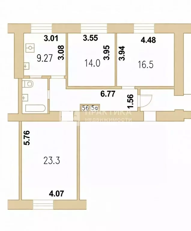 3-к кв. Москва Нахимовский просп., 48 (79.1 м) - Фото 2
