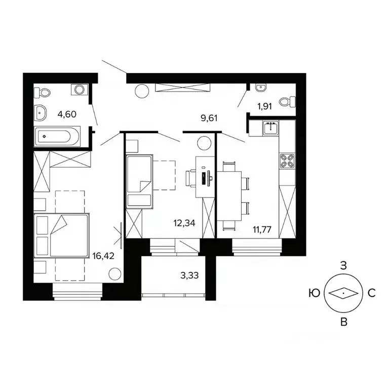 2-к кв. Свердловская область, Березовский бул. Малахитовый (60.4 м) - Фото 1