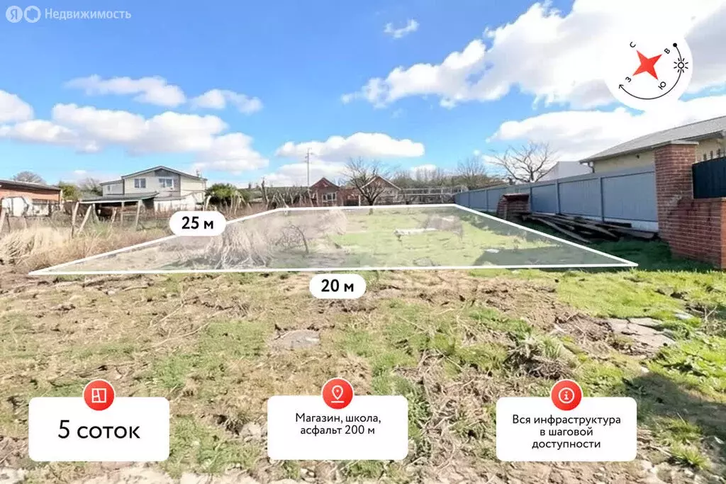 Участок в Прибрежное сельское поселение, посёлок Прибрежный, Свободная ... - Фото 1