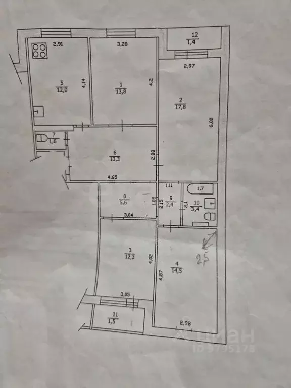 4-к кв. Татарстан, Казань ул. Рашида Вагапова, 9 (96.7 м) - Фото 1