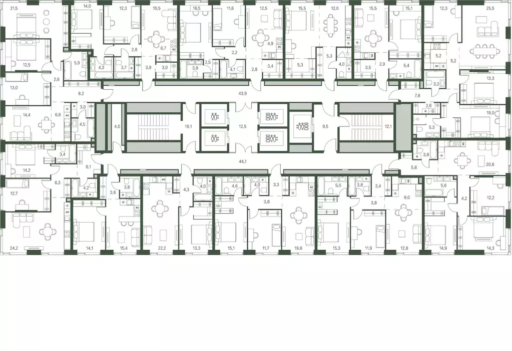 1-к кв. Москва Моментс жилой комплекс, к2.1 (42.1 м) - Фото 1