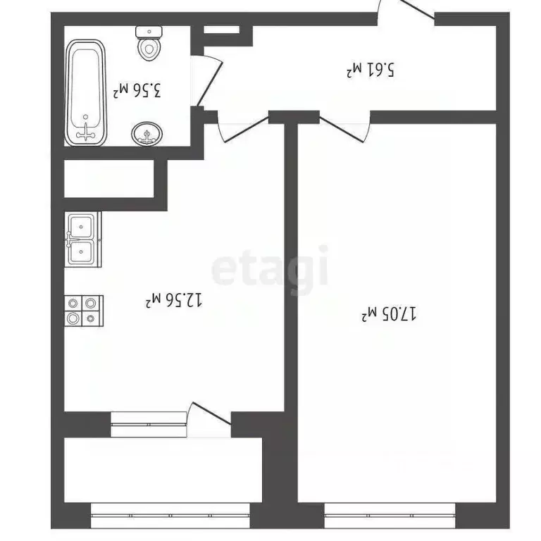 1-к кв. Ростовская область, Батайск Северная ул., 2Ак1 (40.8 м) - Фото 1
