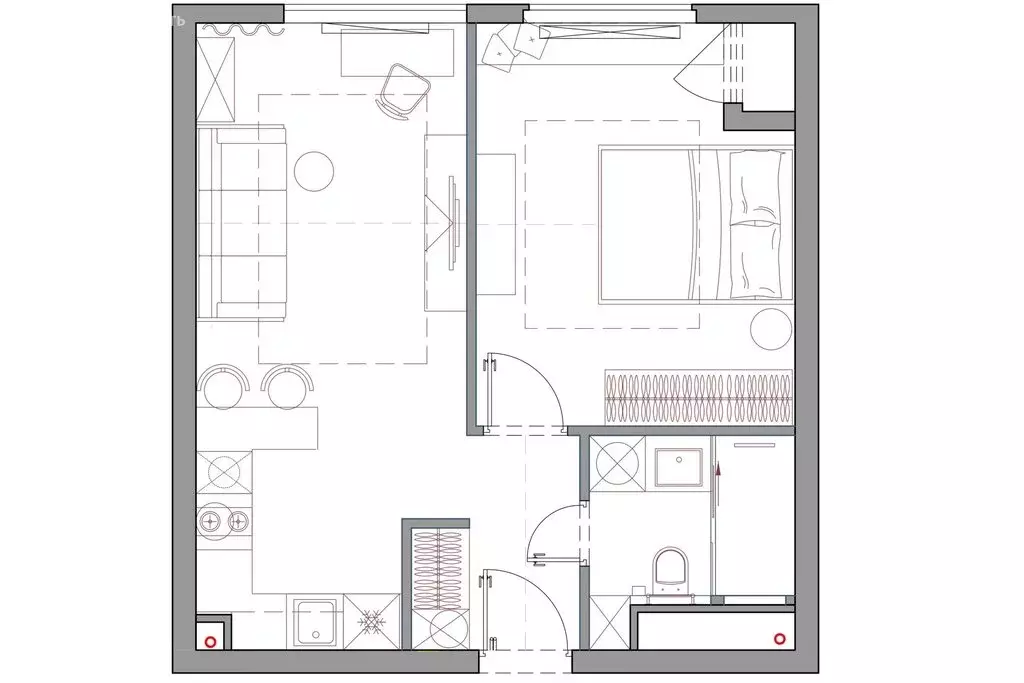 1-комнатная квартира: Симферополь, улица Джами, 2 (40 м) - Фото 1