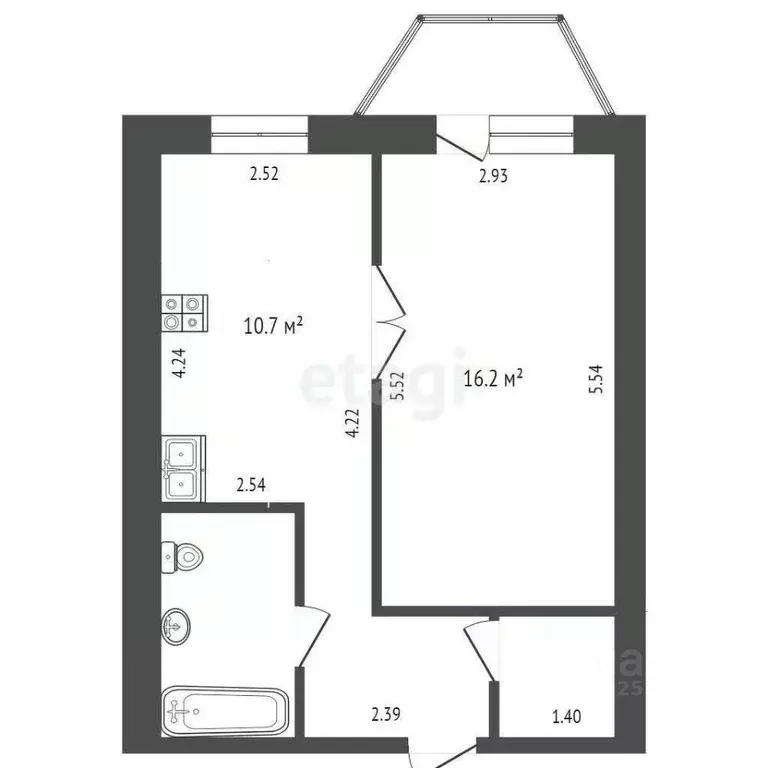 1-к кв. Вологодская область, Вологда ул. Карла Маркса, 30 (37.9 м) - Фото 1