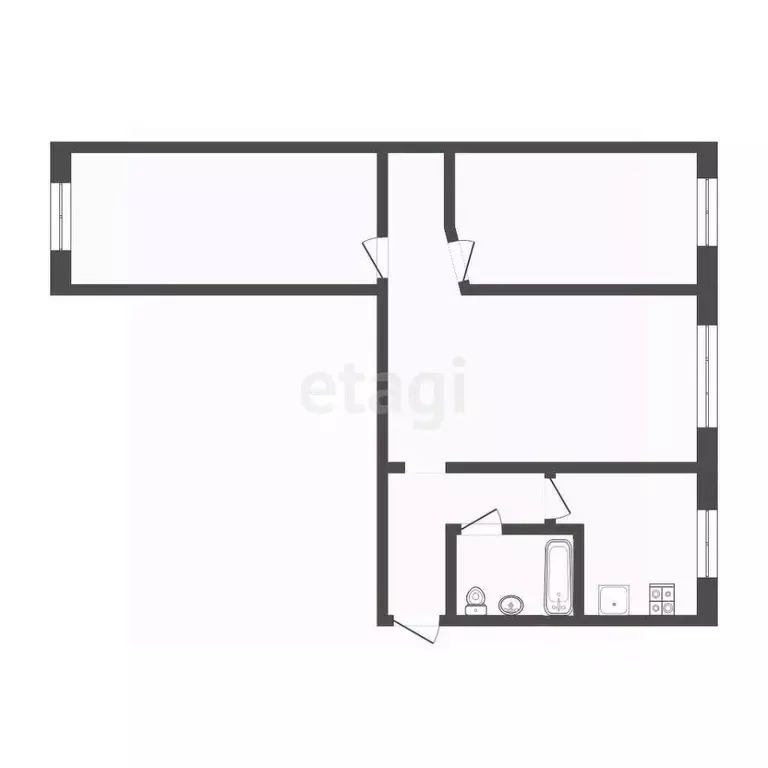 3-к кв. Мордовия, Саранск ул. Коваленко, 53к3 (64.0 м) - Фото 0
