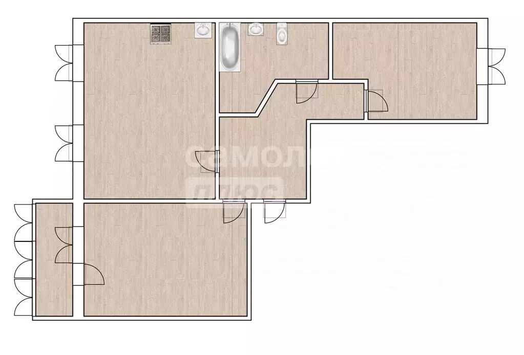 3-к кв. Тюменская область, Тюмень ул. Салтыкова-Щедрина, 58/1 (85.0 м) - Фото 2