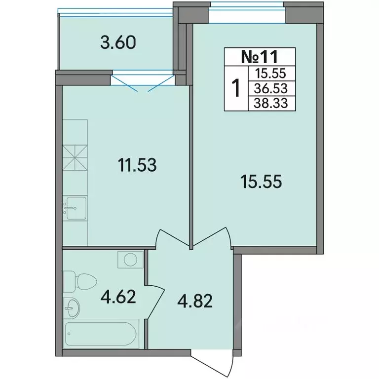 1-к кв. Ленинградская область, Всеволожский район, Агалатовское с/пос, ... - Фото 1