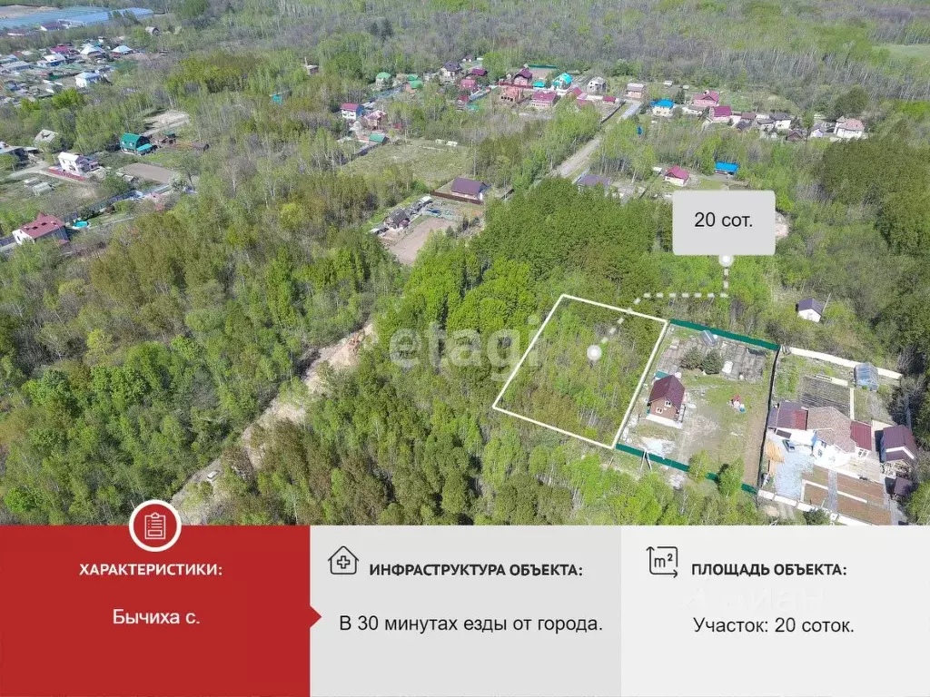 Участок в Хабаровский край, Хабаровский район, с. Бычиха ул. Якутская ... - Фото 0