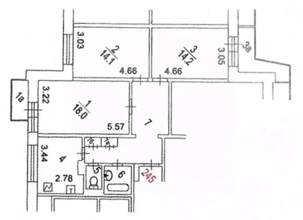 3-к кв. Москва Голубинская ул., 24К1 (76.0 м) - Фото 2