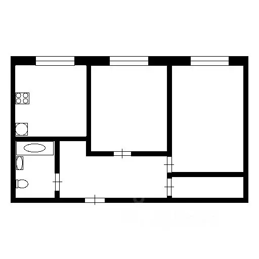 2-к кв. Иркутская область, Братск ул. Рябикова, 28 (51.0 м) - Фото 1