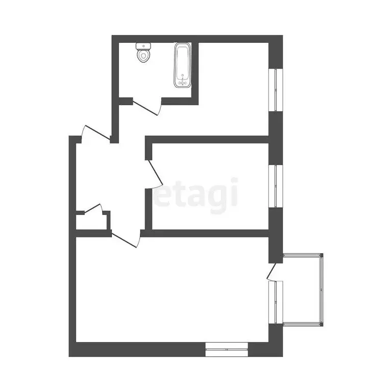 2-комнатная квартира: Улан-Удэ, улица Буйко, 23А (41 м) - Фото 1