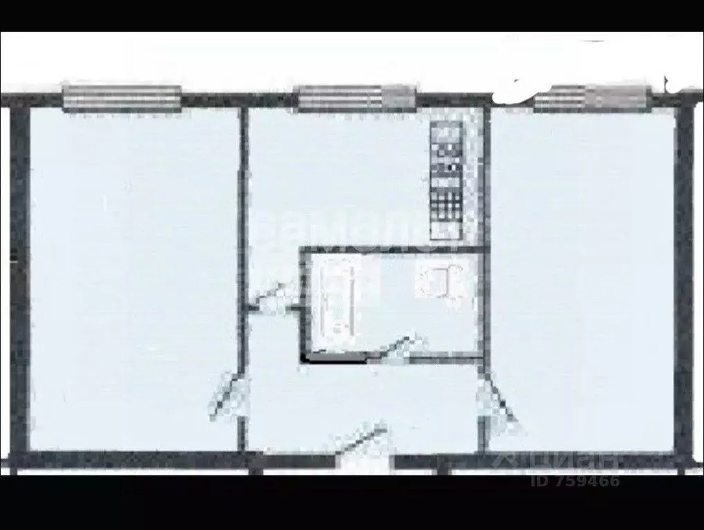 Квартира, 2 комнаты, 42.5 м - Фото 0