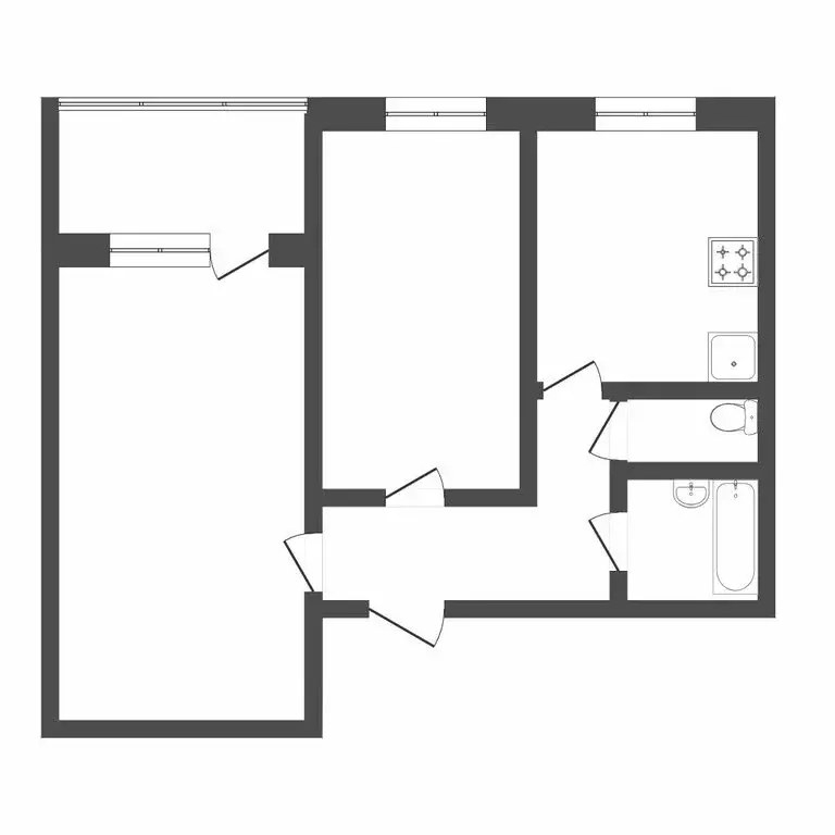 2-комнатная квартира: Тюмень, Широтная улица, 81 (51.8 м) - Фото 1