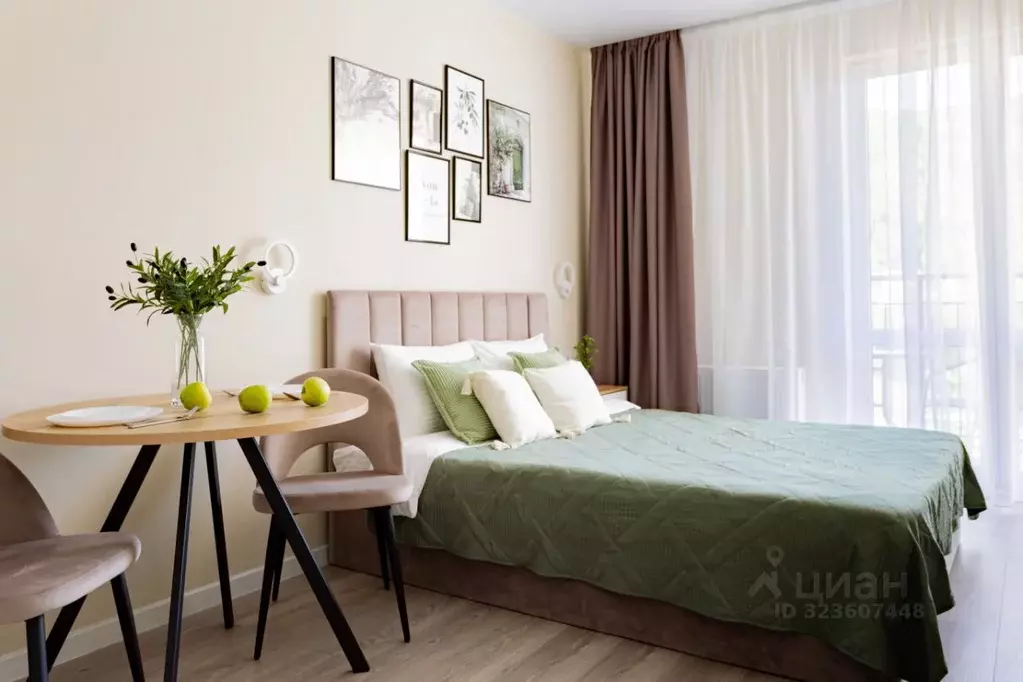 Студия Краснодарский край, Сочи ул. Искры, 88к3 (28.0 м) - Фото 0