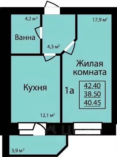 1-к кв. тамбовская область, тамбов ул. имени с.и. савостьянова, 3 . - Фото 0