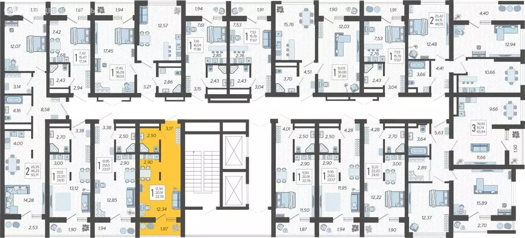 Квартира-студия: Сочи, жилой комплекс Кислород, 9 (22.78 м) - Фото 1