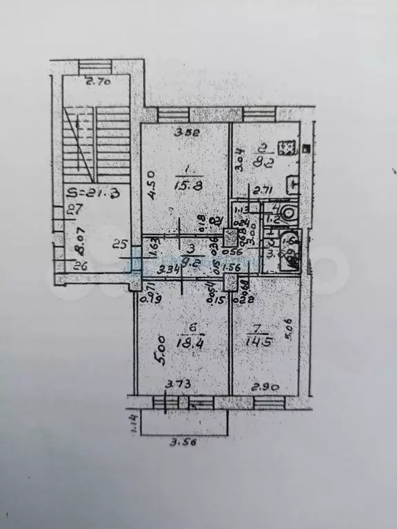 3-к. квартира, 71 м, 3/4 эт. - Фото 0