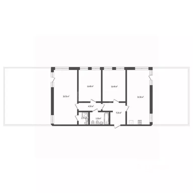 3-к кв. Тюменская область, Тюменский муниципальный округ, д. Дударева ... - Фото 2
