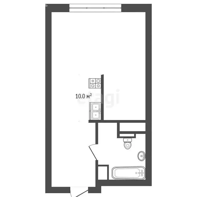1-комнатная квартира: Тюмень, улица Евгения Войнова, 7 (35.7 м) - Фото 0