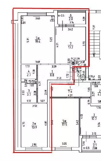 2-к. квартира, 65,7 м, 8/9 эт. - Фото 1