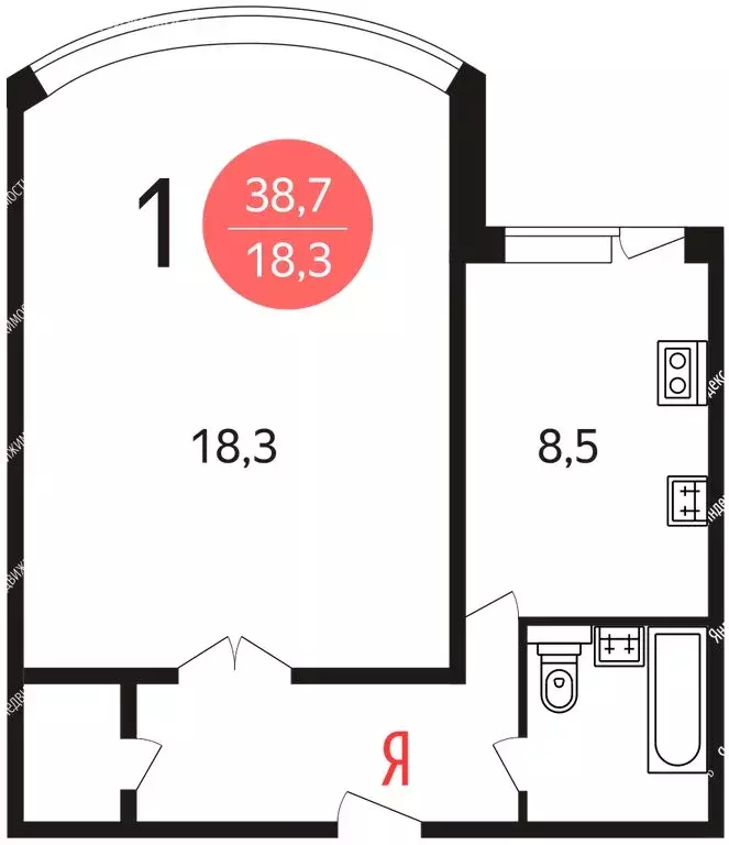 1-комнатная квартира: Москва, Рождественская улица, 21к1 (37 м) - Фото 0