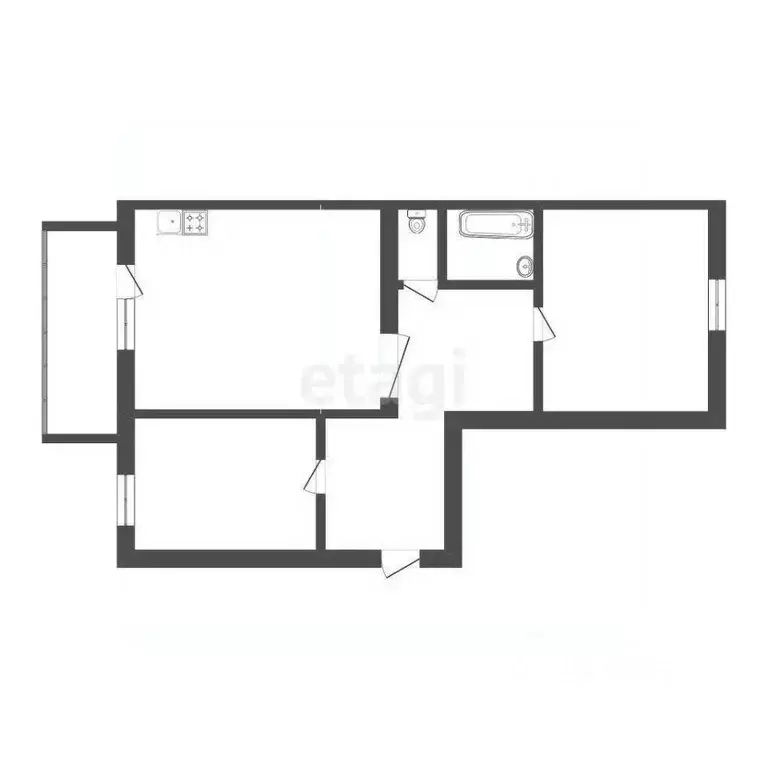 2-к кв. Тюменская область, Тюмень ул. Ватутина, 18 (47.5 м) - Фото 2