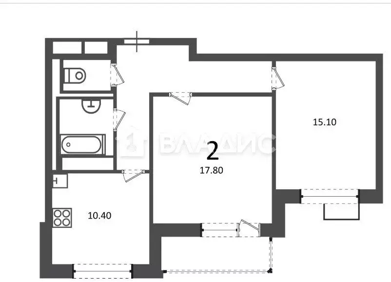 2-комнатная квартира: Москва, Балаклавский проспект, 17 (58.8 м) - Фото 2