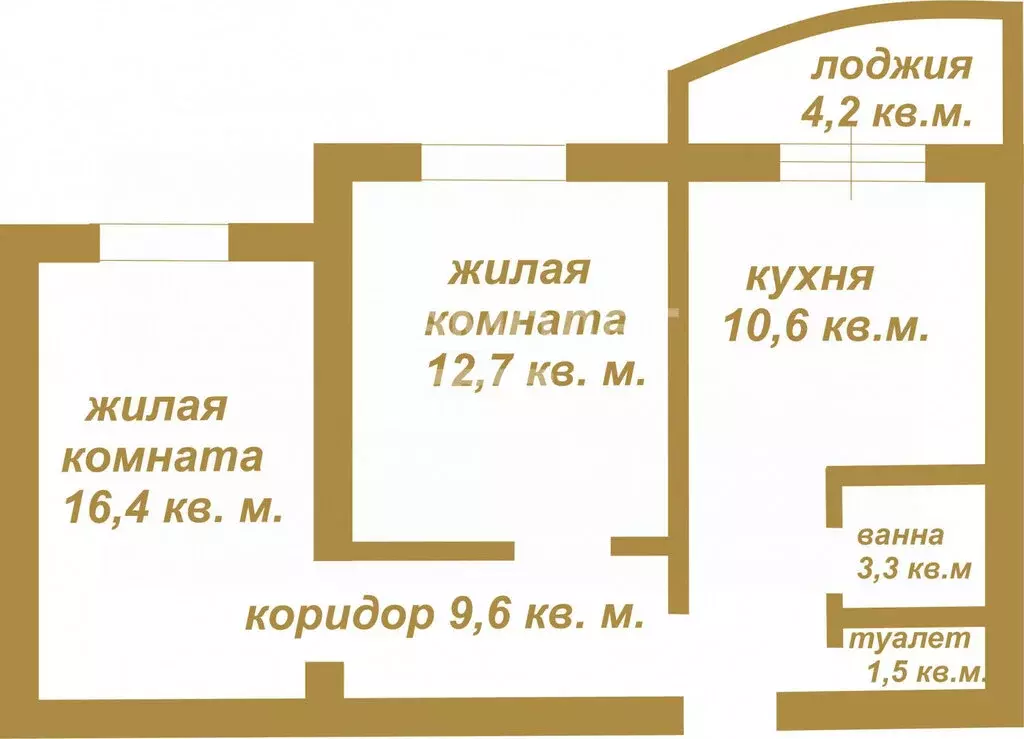 2-комнатная квартира: Благовещенск, Заводская улица, 2/4 (56.5 м) - Фото 0