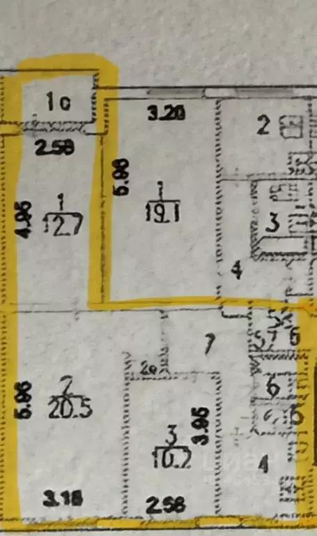 3-к кв. Москва аллея Жемчуговой, 3К1 (59.6 м) - Фото 2