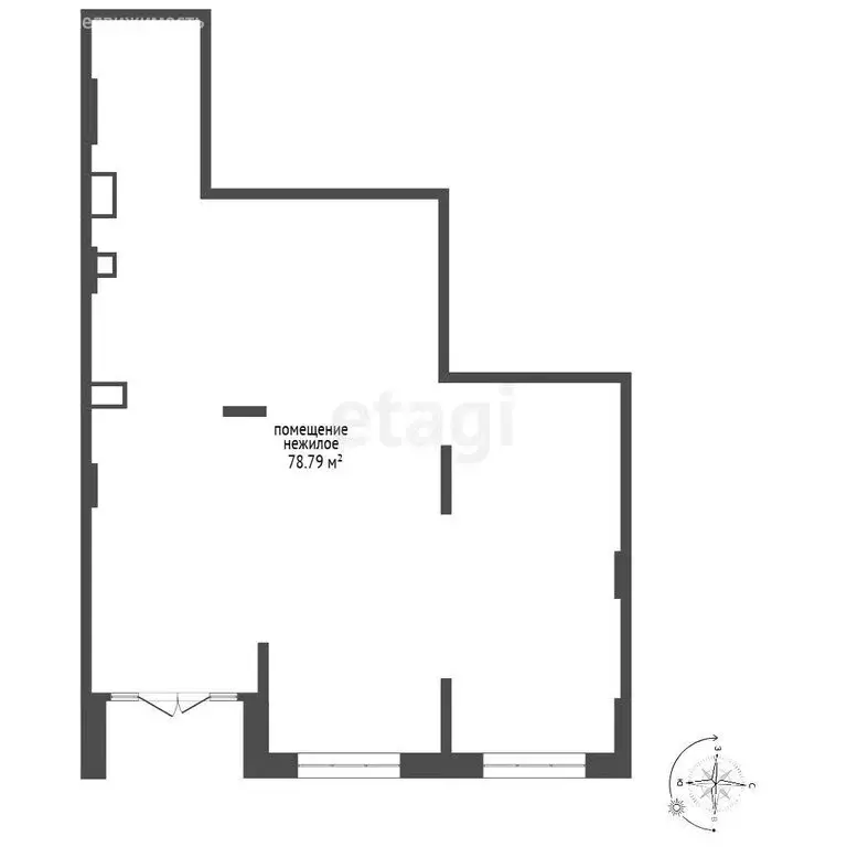 Помещение свободного назначения (78.79 м) - Фото 1