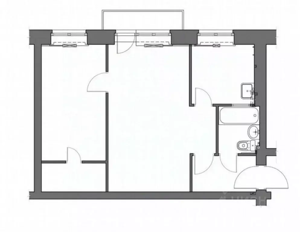 2-к кв. Самарская область, Самара ул. Авроры, 105 (45.0 м) - Фото 2