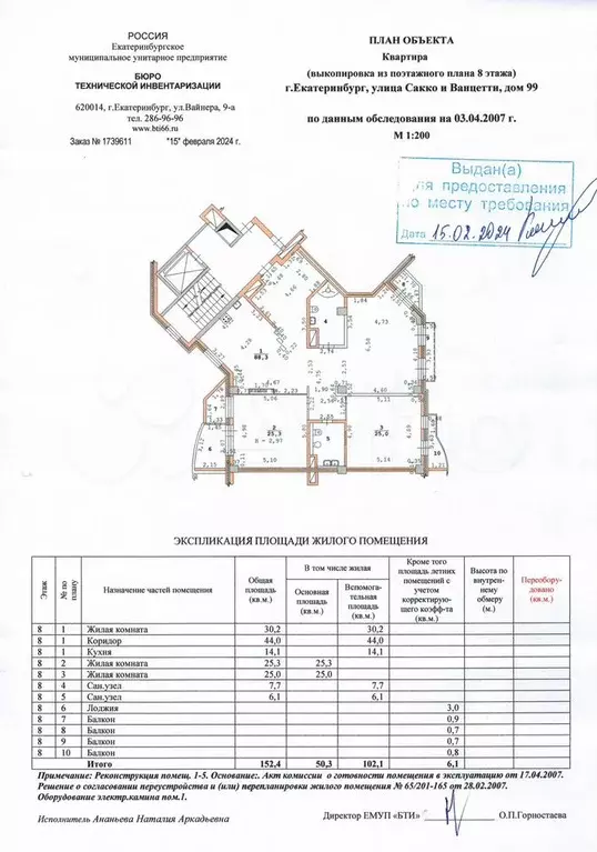 3-к. квартира, 152,4 м, 8/8 эт. - Фото 0